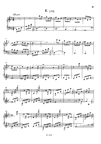 Domenico Scarlatti Keyboard Sonata In Bb Major K.529 score for Piano