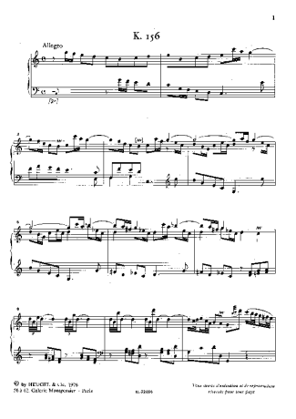 Domenico Scarlatti Keyboard Sonata In C Major K.156 score for Piano