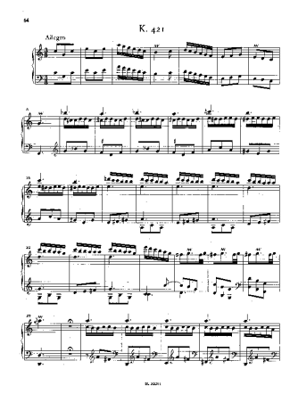 Domenico Scarlatti Keyboard Sonata In C Major K.421 score for Piano