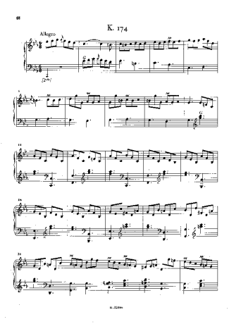 Domenico Scarlatti Keyboard Sonata In C Minor K.174 score for Piano