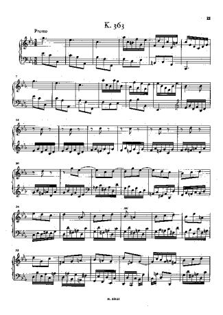 Domenico Scarlatti Keyboard Sonata In C Minor K.363 score for Piano