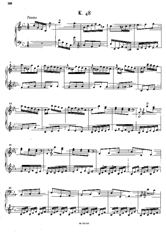 Domenico Scarlatti Keyboard Sonata In C Minor K.48 score for Piano
