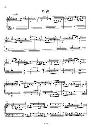 Domenico Scarlatti Keyboard Sonata In C Minor K.58 score for Piano
