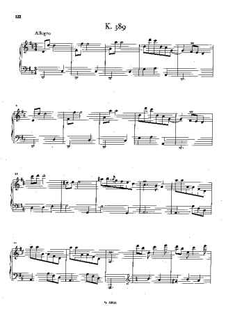 Domenico Scarlatti Keyboard Sonata In D Major K.389 score for Piano