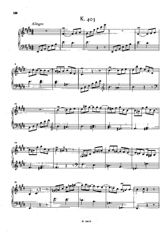 Domenico Scarlatti Keyboard Sonata In E Major K.403 score for Piano