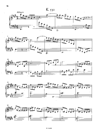 Domenico Scarlatti Keyboard Sonata In E Major K.531 score for Piano