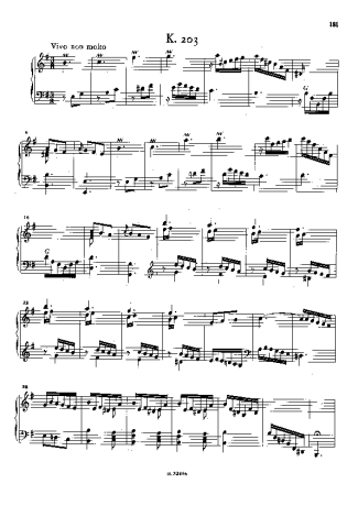 Domenico Scarlatti Keyboard Sonata In E Minor K.203 score for Piano