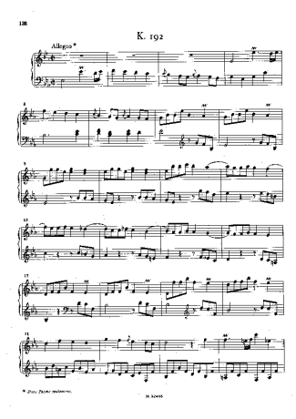 Domenico Scarlatti Keyboard Sonata In Eb Major K.192 score for Piano
