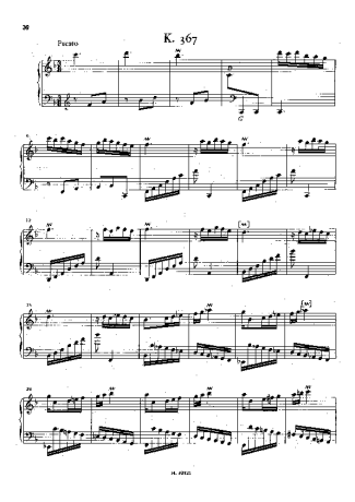 Domenico Scarlatti Keyboard Sonata In F Major K.367 score for Piano