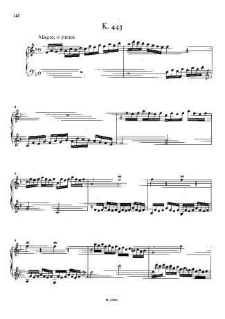 Domenico Scarlatti Keyboard Sonata In F Major K.445 score for Piano
