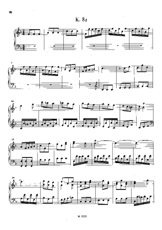 Domenico Scarlatti Keyboard Sonata In F Major K.82 score for Piano