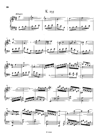 Domenico Scarlatti Keyboard Sonata In G Major K.235 score for Piano