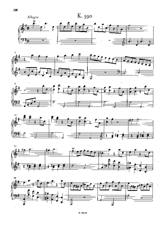 Domenico Scarlatti Keyboard Sonata In G Major K.390 score for Piano
