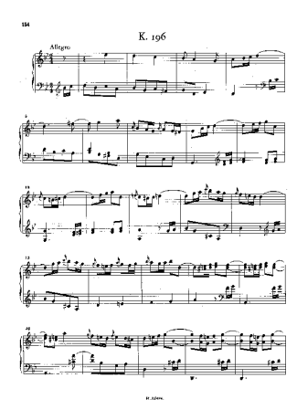 Domenico Scarlatti Keyboard Sonata In G Minor K.196 score for Piano