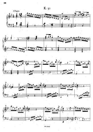 Domenico Scarlatti Keyboard Sonata In G Minor K.31 score for Piano
