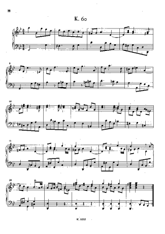 Domenico Scarlatti Keyboard Sonata In G Minor K.60 score for Piano