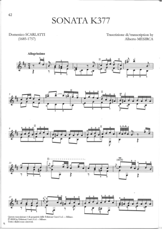 Siciliana in A Minor for Guitar by Ferdinando Carulli sheet music