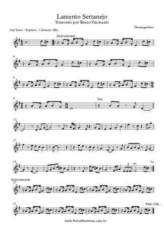 Dominguinhos  score for Tenor Saxophone Soprano (Bb)
