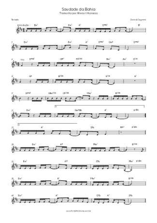 Dorival Caymmi  score for Keyboard
