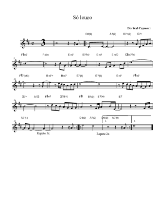 Dorival Caymmi  score for Clarinet (Bb)