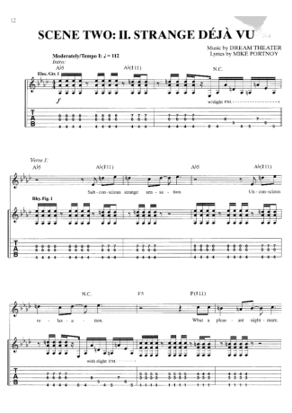 Dream Theater Strange Déjà Vu score for Guitar
