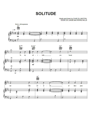 Duke Ellington Solitude (V2) score for Piano