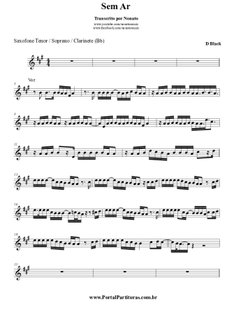 D´Black  score for Tenor Saxophone Soprano (Bb)