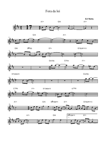 Ed Motta Fora da Lei score for Tenor Saxophone Soprano (Bb)