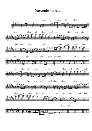 Ed Motta Nascente score for Alto Saxophone