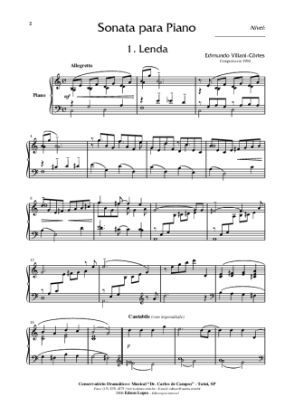 Edmundo Villani Cortes  score for Piano