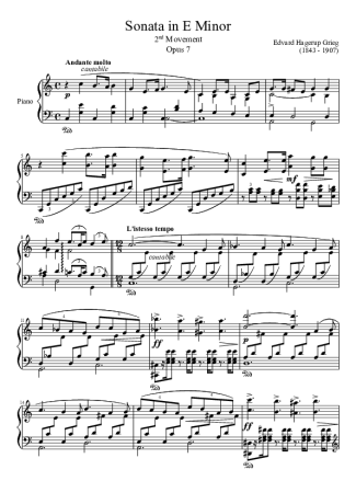 Edvard Grieg  score for Piano