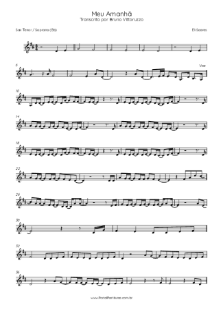 Eli Soares Meu Amanhã score for Tenor Saxophone Soprano (Bb)