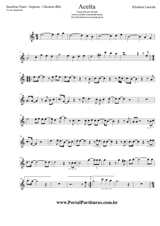 Elizabete Lacerda  score for Clarinet (Bb)