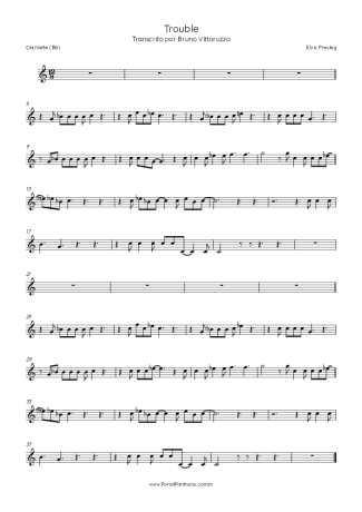Elvis Presley  score for Clarinet (Bb)