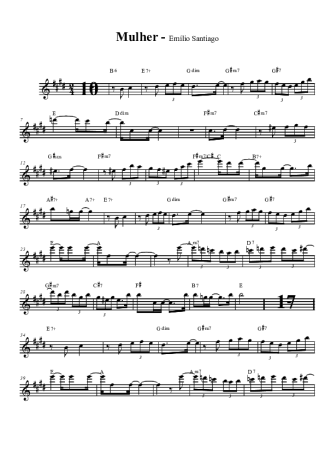 Emílio Santiago  score for Tenor Saxophone Soprano (Bb)