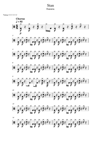 Score for Drums