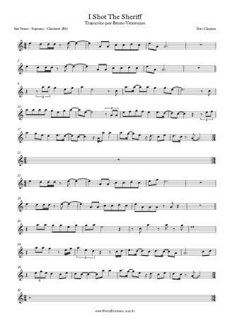 Eric Clapton I Shot The Sheriff score for Tenor Saxophone Soprano (Bb)