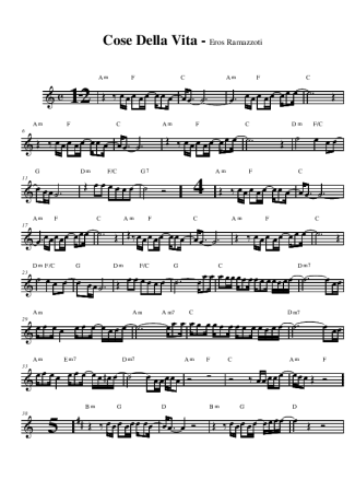 Eros Ramazzotti  score for Alto Saxophone