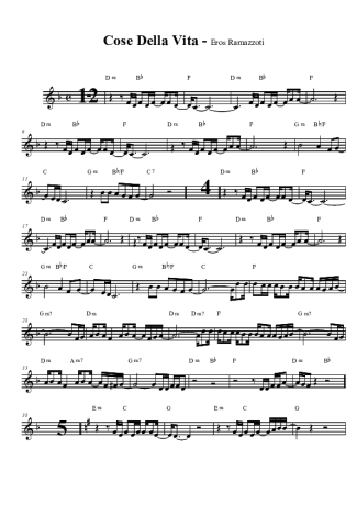 Eros Ramazzotti  score for Tenor Saxophone Soprano (Bb)