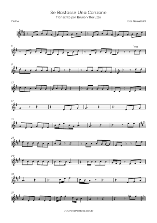 Eros Ramazzotti  score for Violin