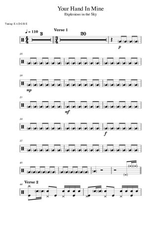 Explosions in the Sky  score for Drums