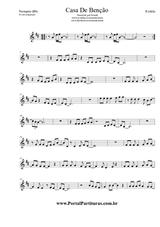 Eyshila Casa De Benção score for Trumpet