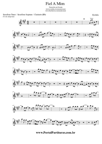 Eyshila Fiel A Mim score for Clarinet (Bb)