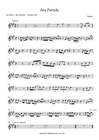 Fagner  score for Tenor Saxophone Soprano (Bb)