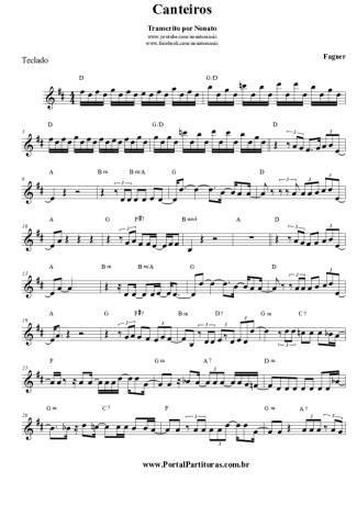 Borbulha de Amor - Fagner (complementado) - Tutorial Piano Teclado Partitura  