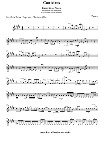 Fagner  score for Tenor Saxophone Soprano (Bb)