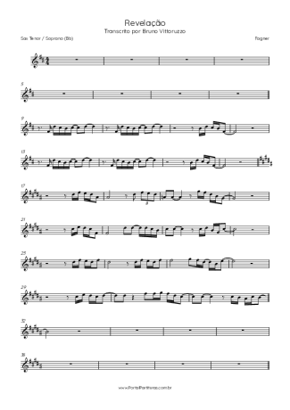 Fagner  score for Tenor Saxophone Soprano (Bb)