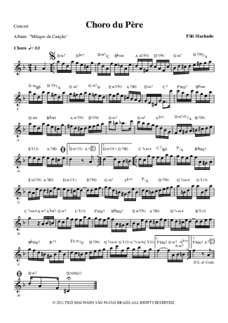 Filó Machado Choro Du Père score for Clarinet (C)