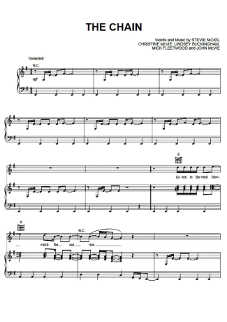Fleetwood Mac The Chain score for Piano