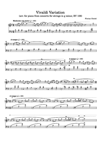 Florian Christl Vivaldi Variation score for Piano